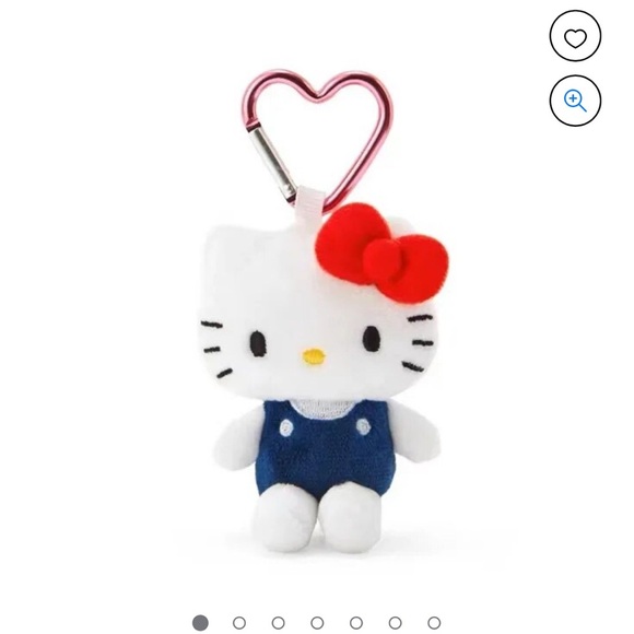 Hello Kitty Plush Keychain with Red Bow - Picture 1 of 7